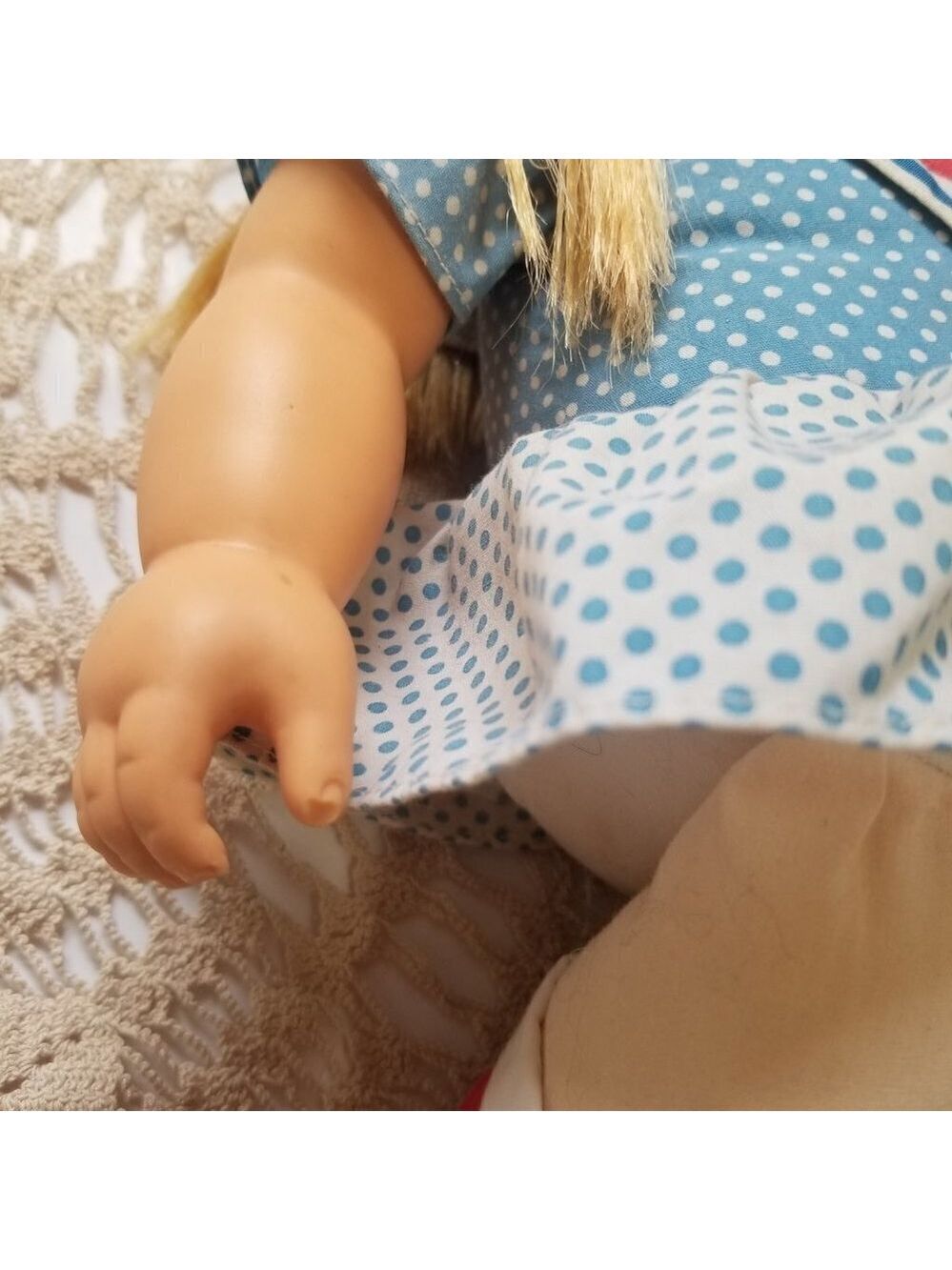 Vintage Playskool School Kids Doll 13.5” Sailor Girl Blonde Hair Blue Outfit - Picture 10 of 16
